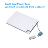 Credit Card Powerbank 2500mAh