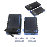16000mah Waterproof Shockproof Dustproof Solar Powerbank