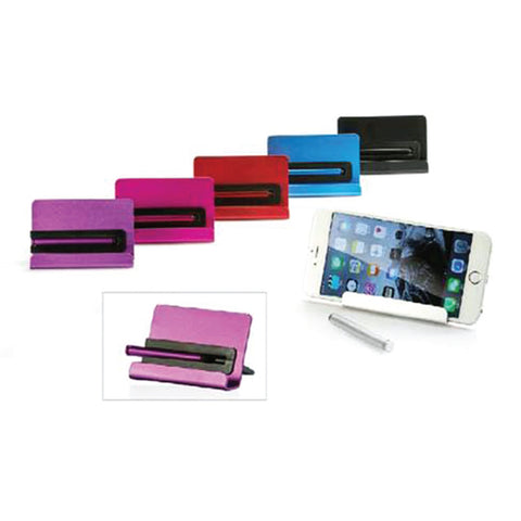 Phone & Pad Stand With Stylus & Cable Holder