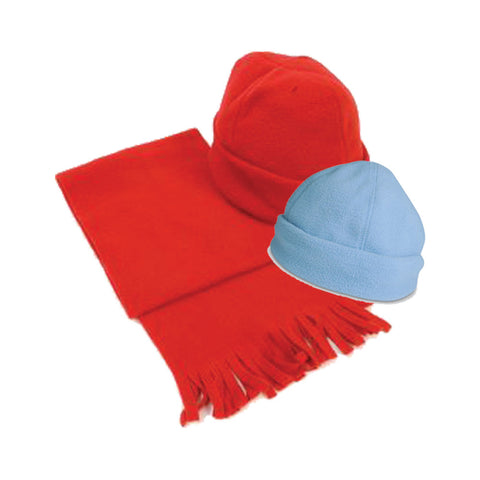 Polar Fleece Hat with Shawl
