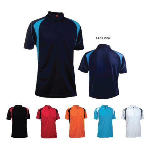 Quick-Dry Polo T-shirt with Colored Panel