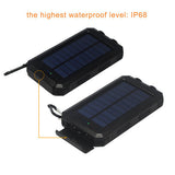 Waterproof Solar Powerbank with double LED torches and compass