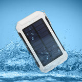 Waterproof Solar Powerbank with double LED torches and compass