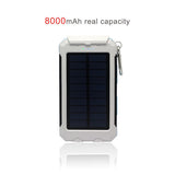Waterproof Solar Powerbank with double LED torches and compass