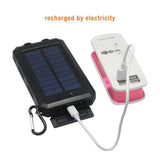 Waterproof Solar Powerbank with double LED torches and compass