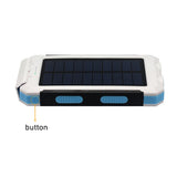 Waterproof Solar Powerbank with double LED torches and compass