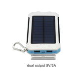 Waterproof Solar Powerbank with double LED torches and compass